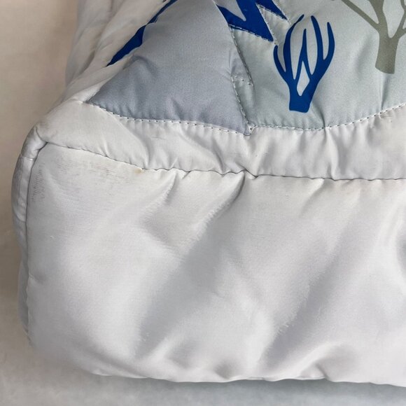 Disney Winter Tote Bag Featuring Minnie Mouse & Chip n Dale Quilted  white blue - Picture 7 of 10